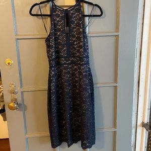 Navy Sequin Cocktail Dress